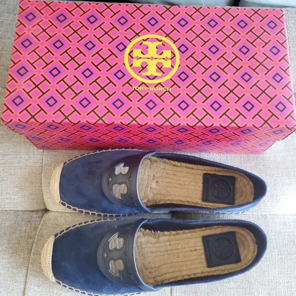 Tory Burch Sidney Espadrille Natural Suede/Calf Leather  NEW Tory Burch Sidney Espadrille